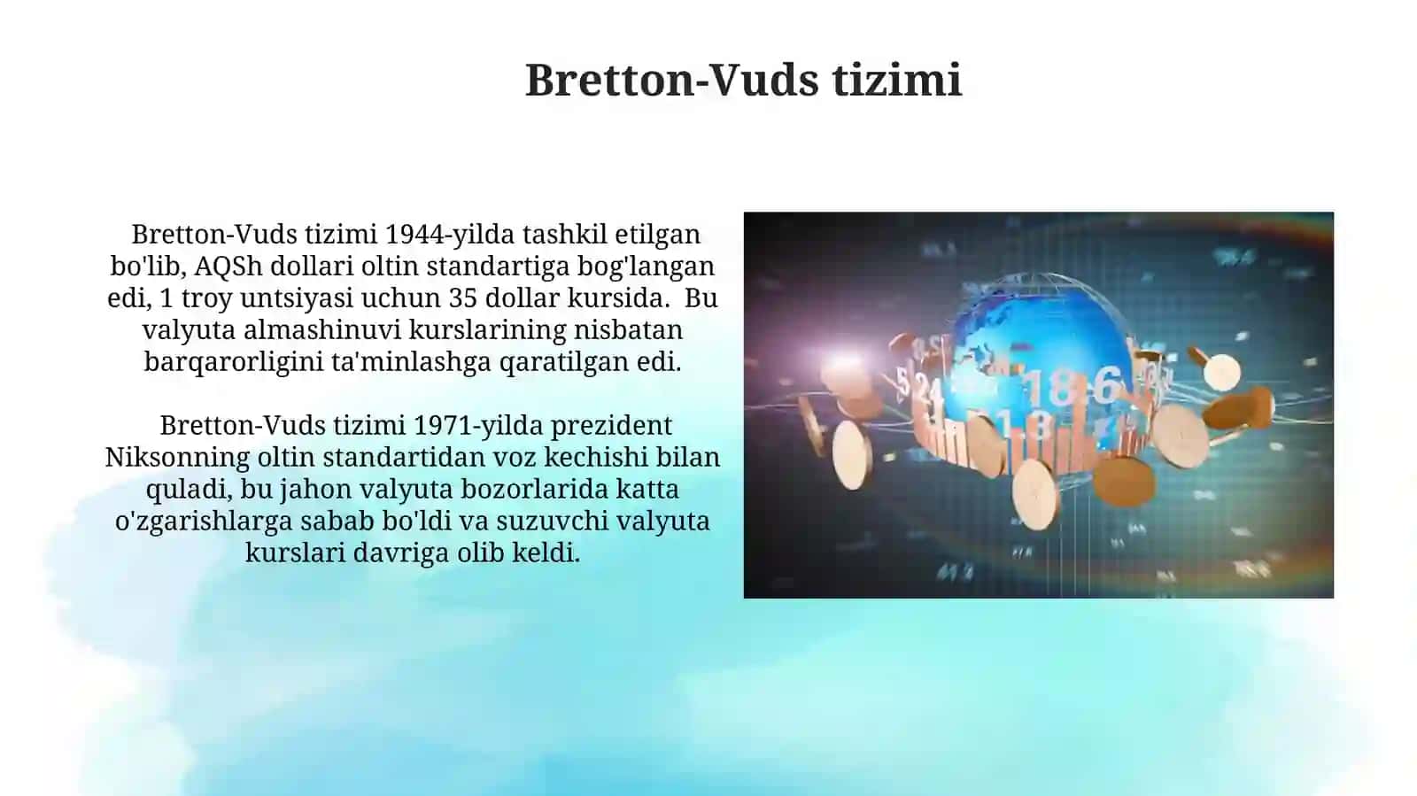 jahon valyuta tizimi va rivojlanish bosqichlari 3