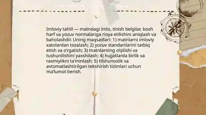 Matinlarni imloviy tahlil qilish 3