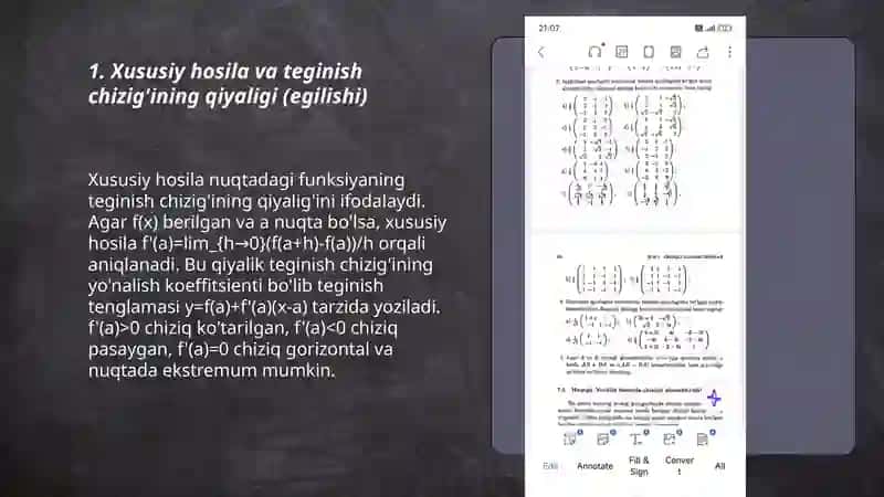 Xususiy hosilaning geometrik ma’nosi 3