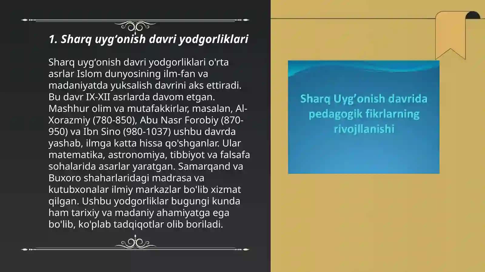 Sharq uygʻonish davrida pedagogik fikrlarning rivojlanishi 3