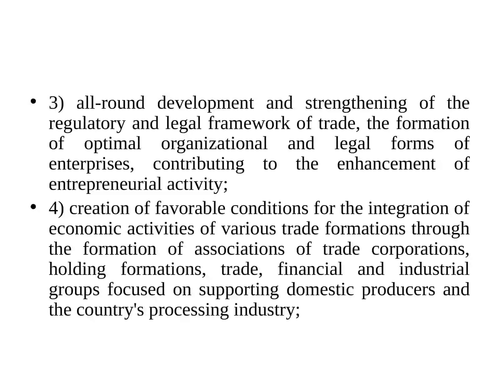 Legal basis of trade organizations 3