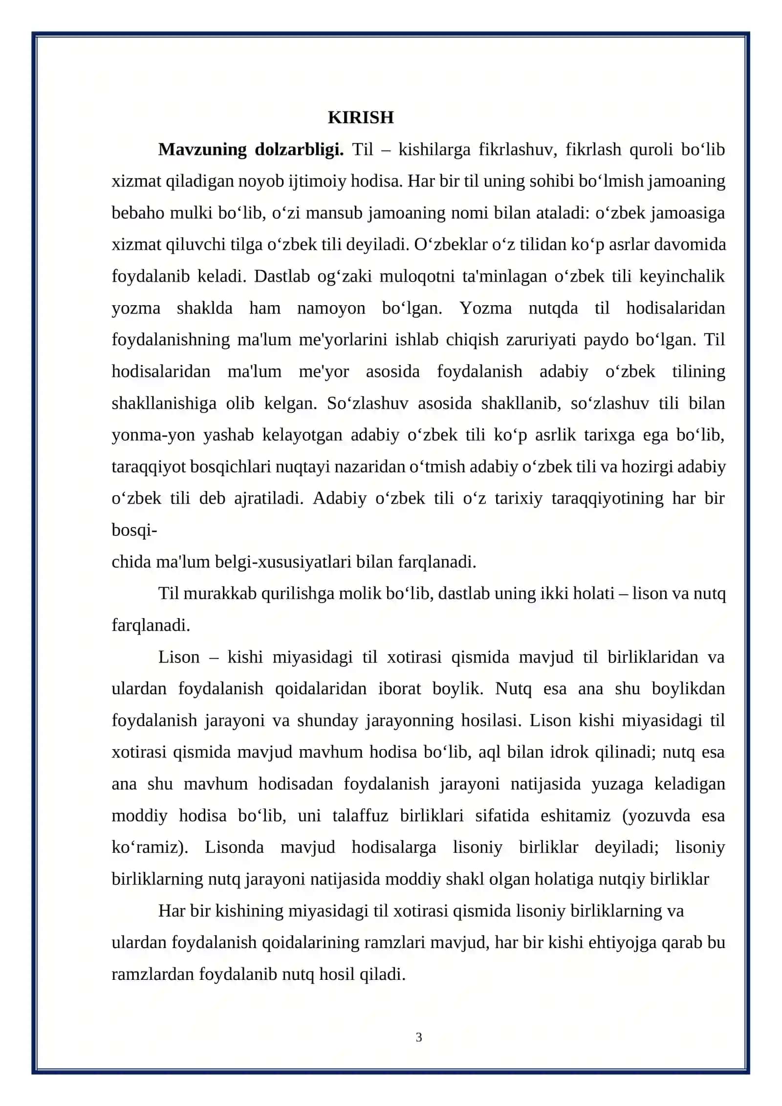 O’zbek tilshunosligida til, lison, nutq tushunchalari talqini 3