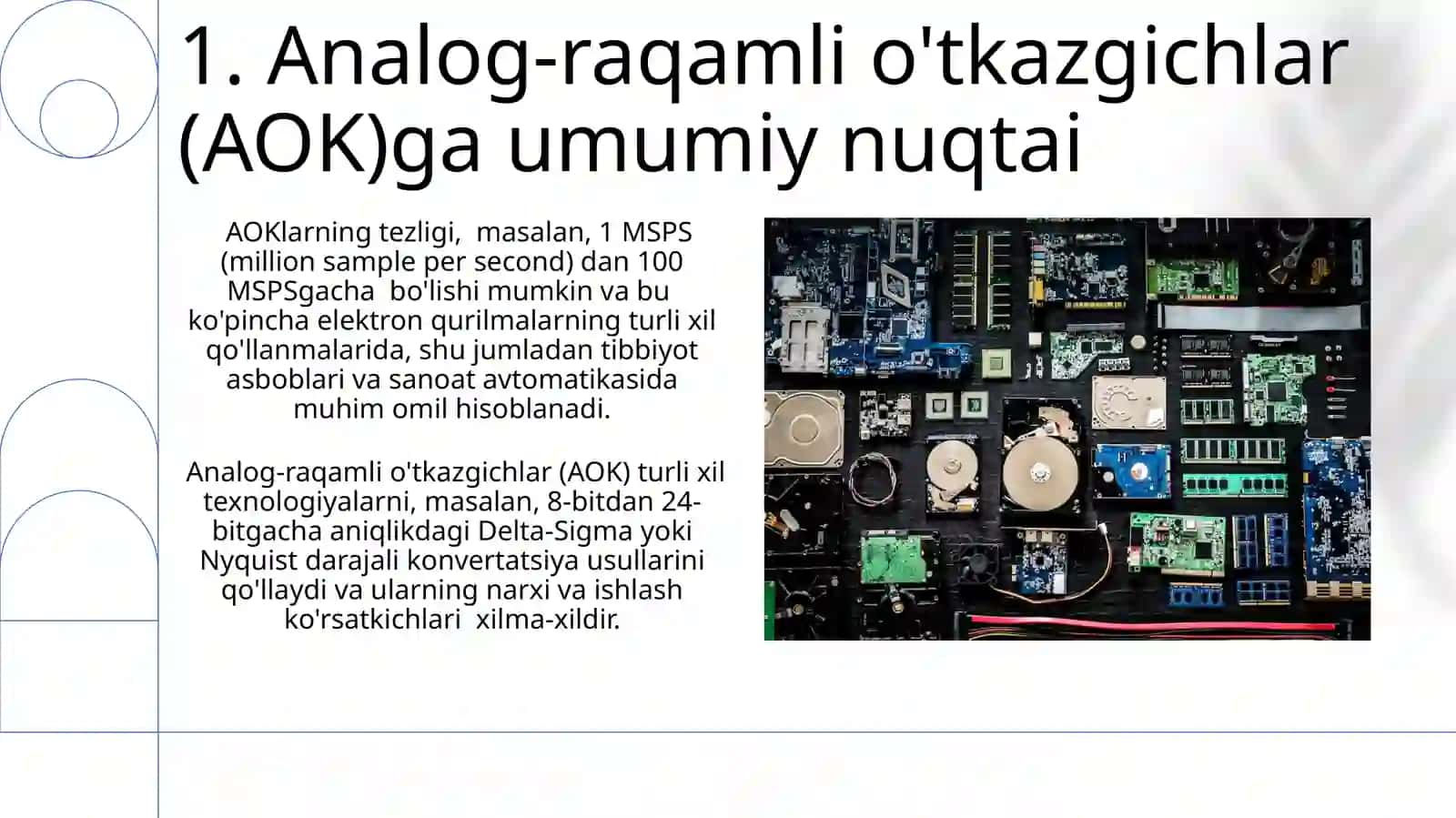 Analog-raqamli va raqam analogli o'zgartirgichlarni tahlil qilish 3