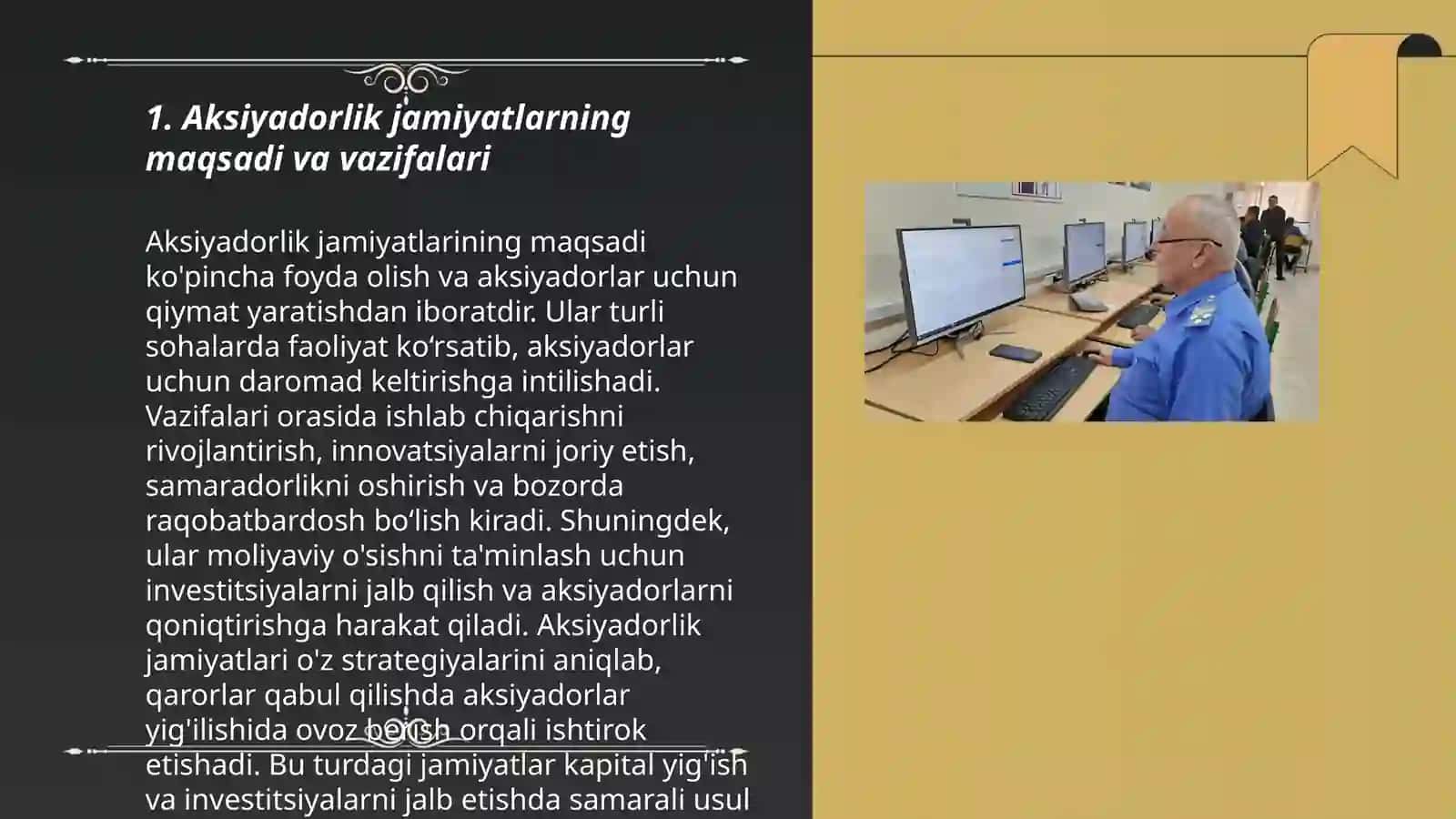 Aksiyadorlik jamiyatlarida dvidensiya va funksiya 3