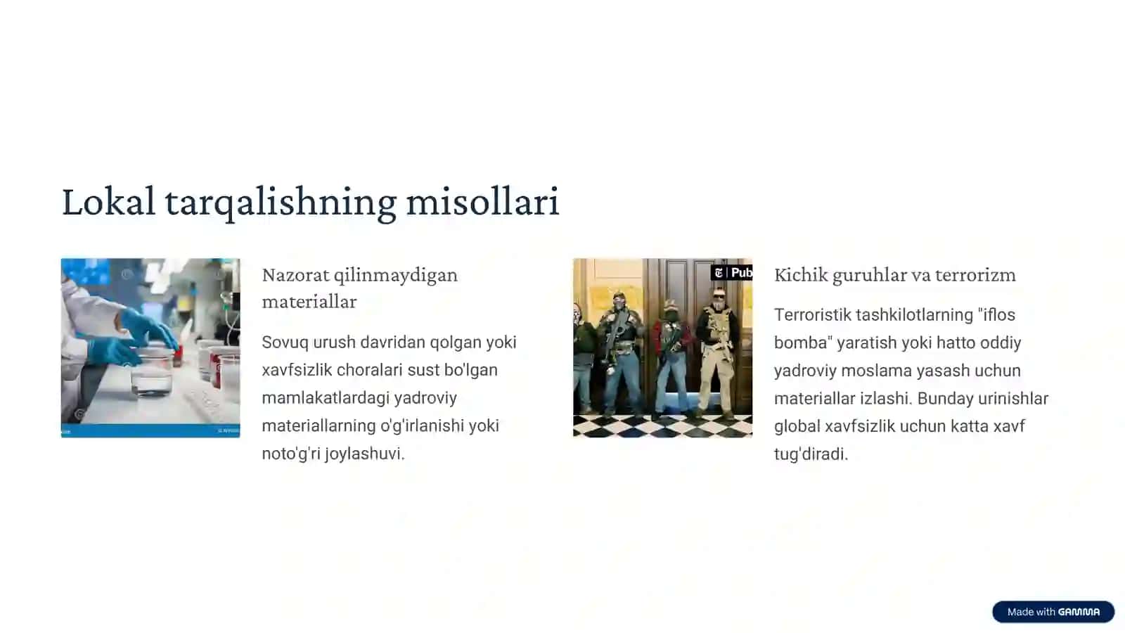 Yadroviy qurollarning tarqalish darajasiga qarab Lokal va Mahalliy: Tushunchalar va Xavflar 3