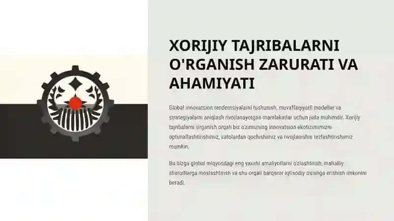 INNOVATSION IQTISODIYOTNI RIVOJLANTIRISHDA XORIJIY TAJRIBALARDAN FOYDALANISH 3