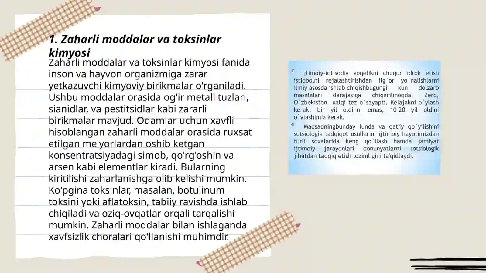 Zaharli moddalar va toksinlar kimyosi 3