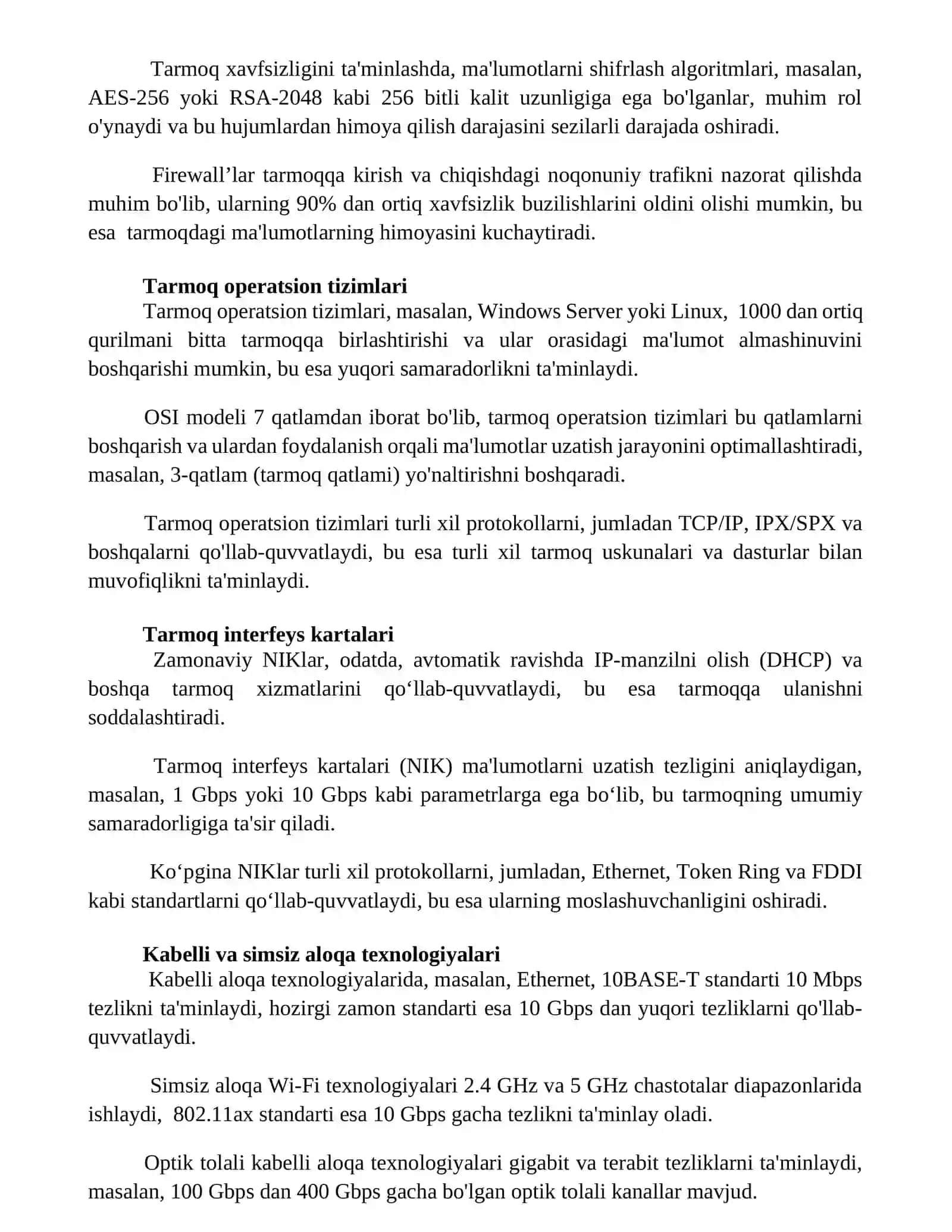 Kompyuter tarmoqlarining texnik vositalari 3