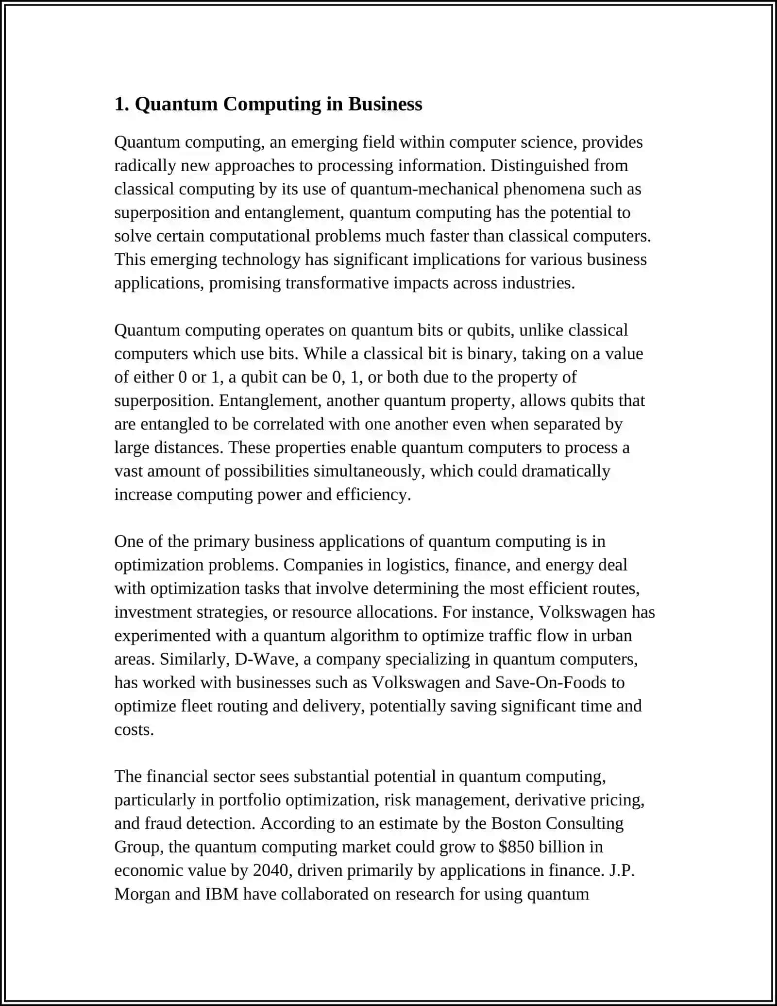 Quantum Computing in Business 3