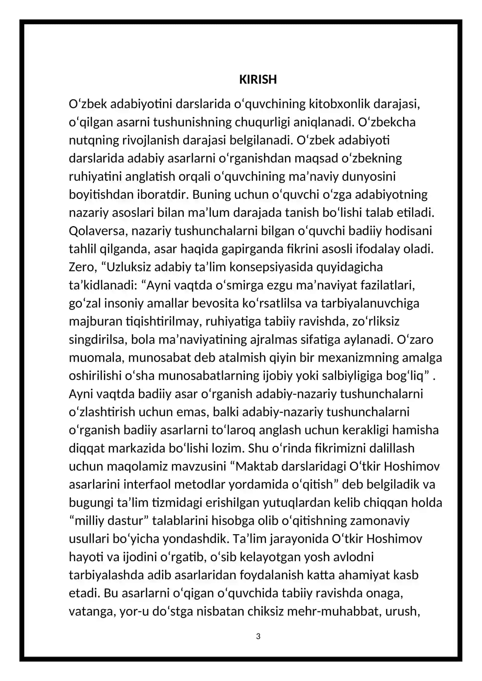 Adabiyot darsida o'qitishning interfaol usullarini va kognitiv rivojlanish metodikasi 3