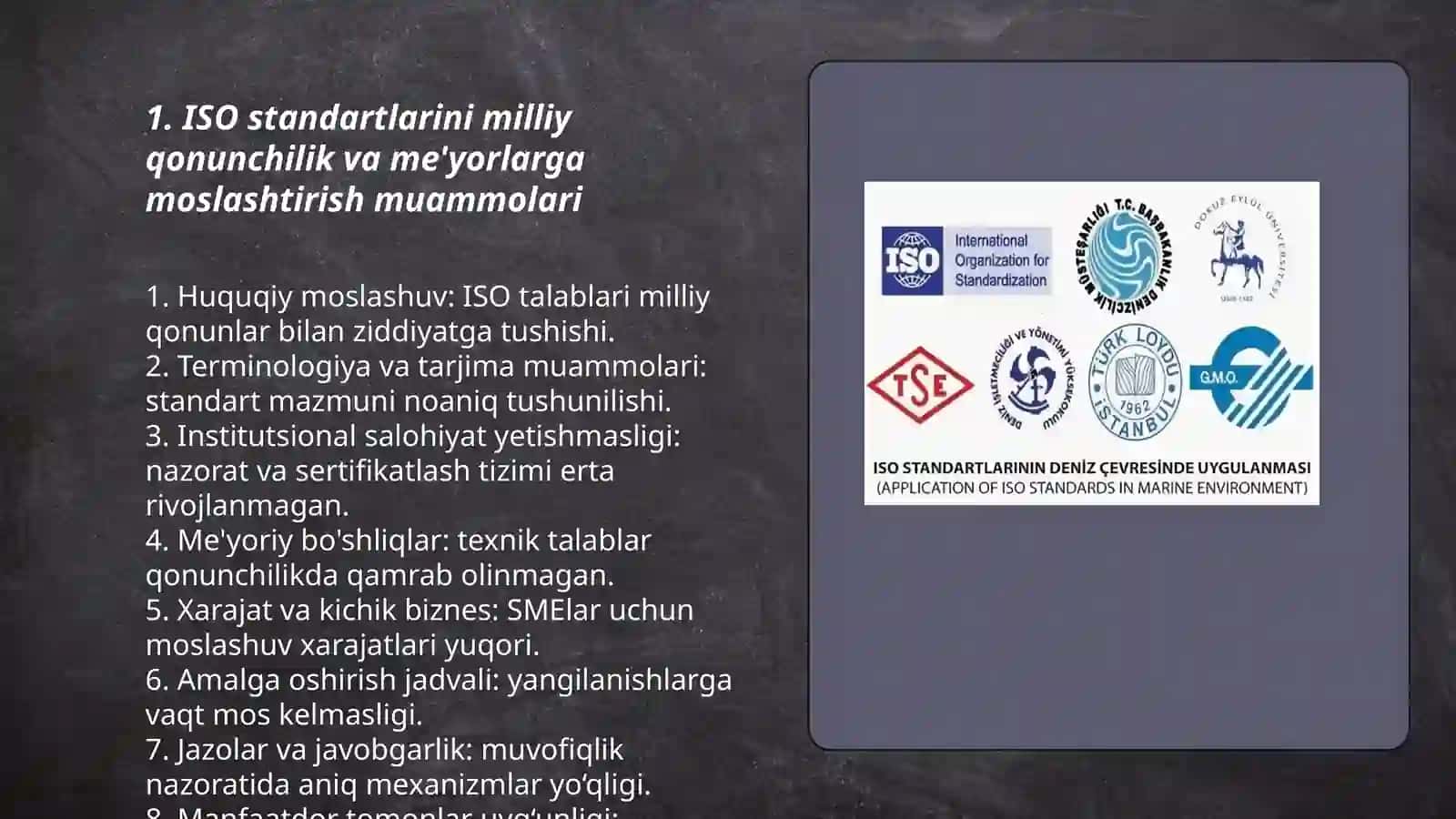 Xalqaro standartlar ISO tizimi muommolari 3