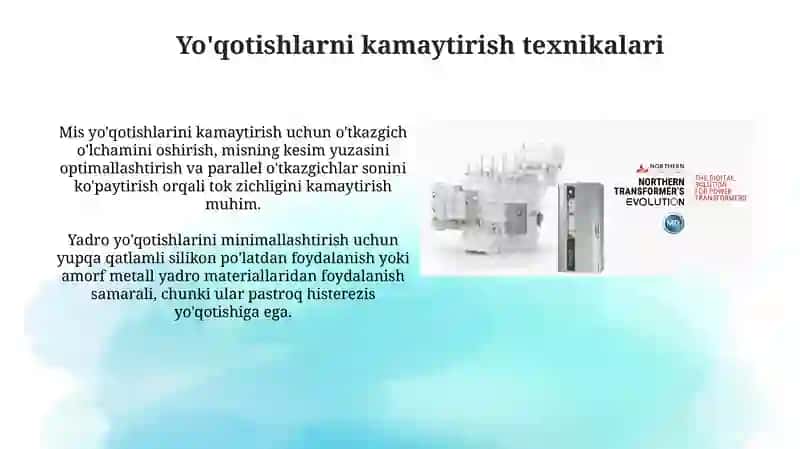 Transformatorlarda energiya samaradorligini oshirish texnologiyalari 3