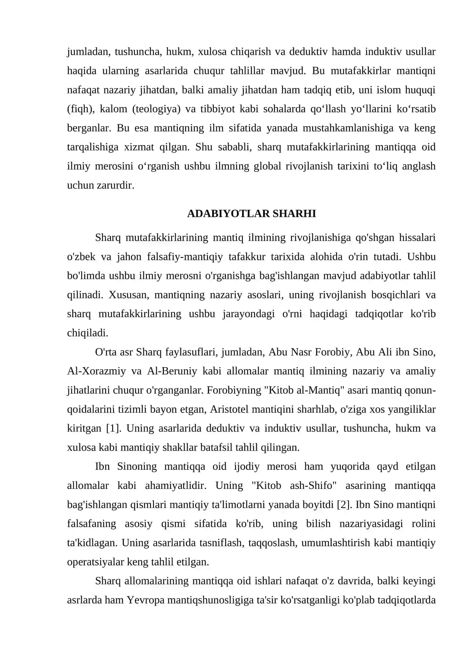 MANTIQ ILMINING RIVOJLANISHIDA SHARQ MUTAFAKKIRLARINING ILMIY MEROSI 3
