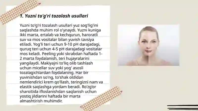 Quruq yuz parvarishi 3