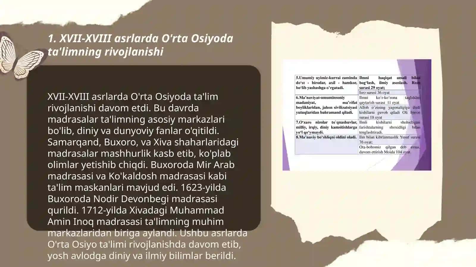 XVII-XVIII asrlarda va XIX asrning birinchi yarimida taʼlim tarbiya va pedagogik fikrlar 3