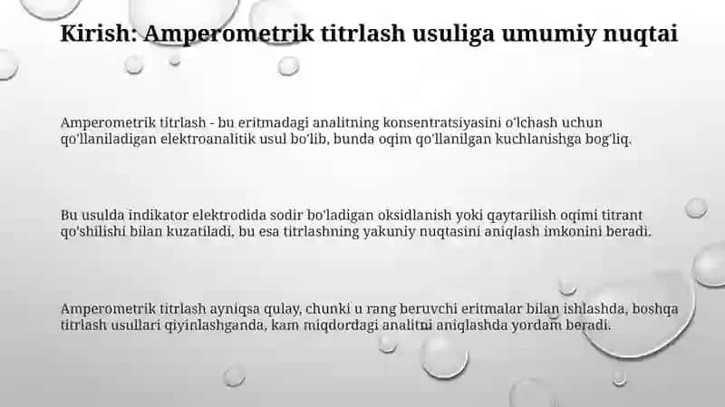 Amperometrik titrlash usuli 3