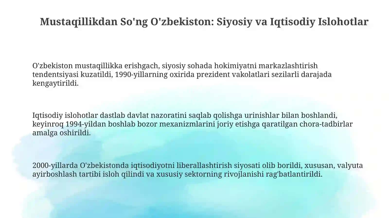 1991-2025 yillarda o'zbekiston va jahon davlatlari tarqqiyoti 3