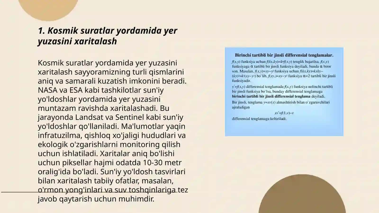 Kosmik suratlardan va geografik dasturlar 3