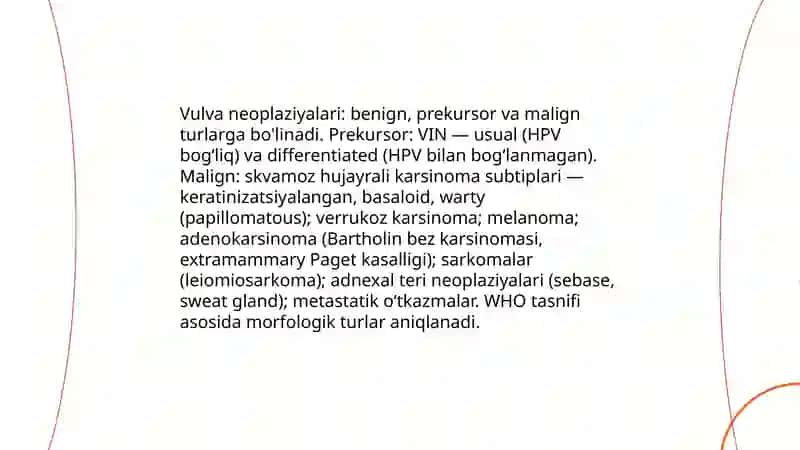 Vulva, qin, bachadon bo'yni va tanasining neoplaziyalari 3
