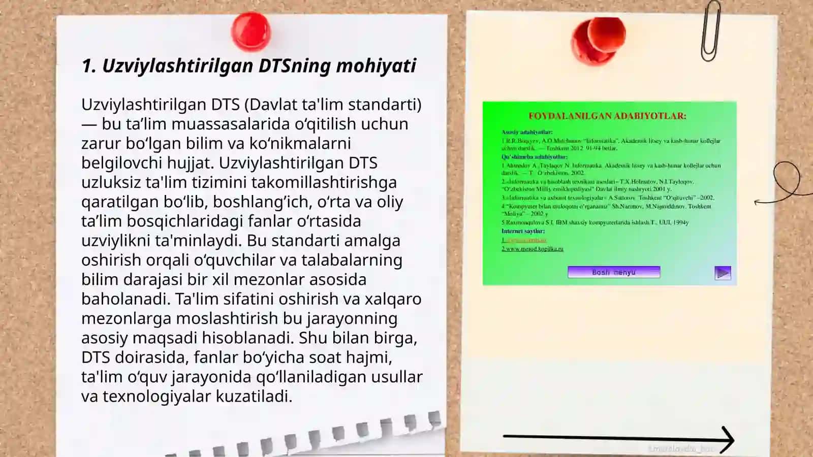 Uzviylashtirilgan DTS asosida adabiyotlar va resurslardan foydalanish 3