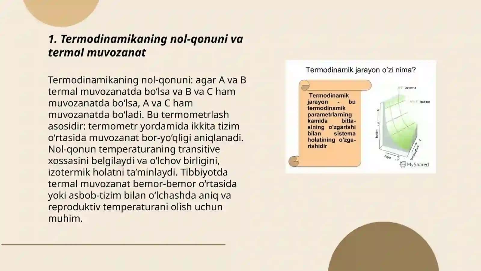 Termodinamika qonuniyatlari va tibbiyotdagi ahamiyati 3