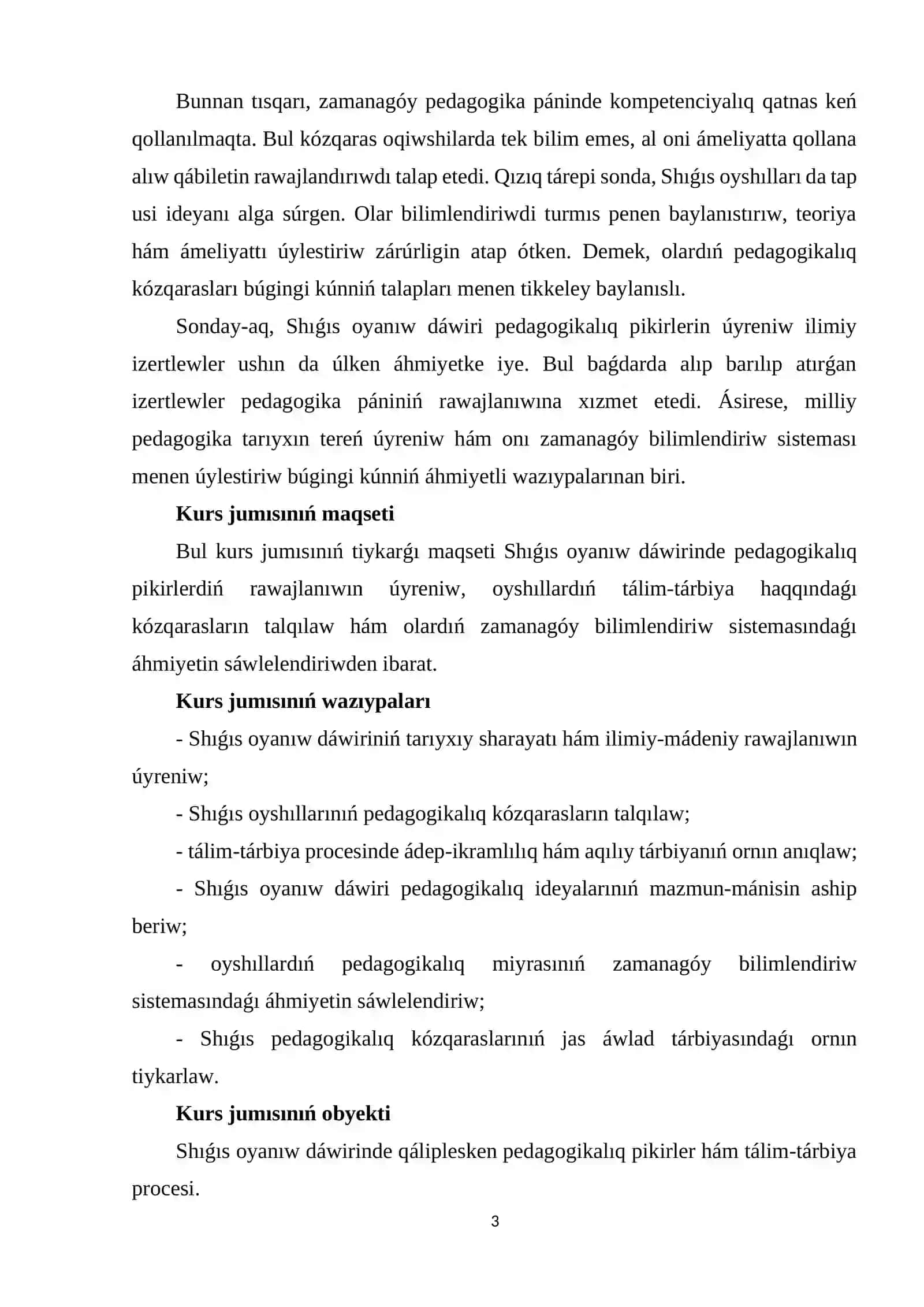 SHÍGÍS OYANÍW DÁWIRINDE PEDAGOGIKALÍQ IDEYALARDÍŃ ZAMANAGÓY ÁHMIYETI 3