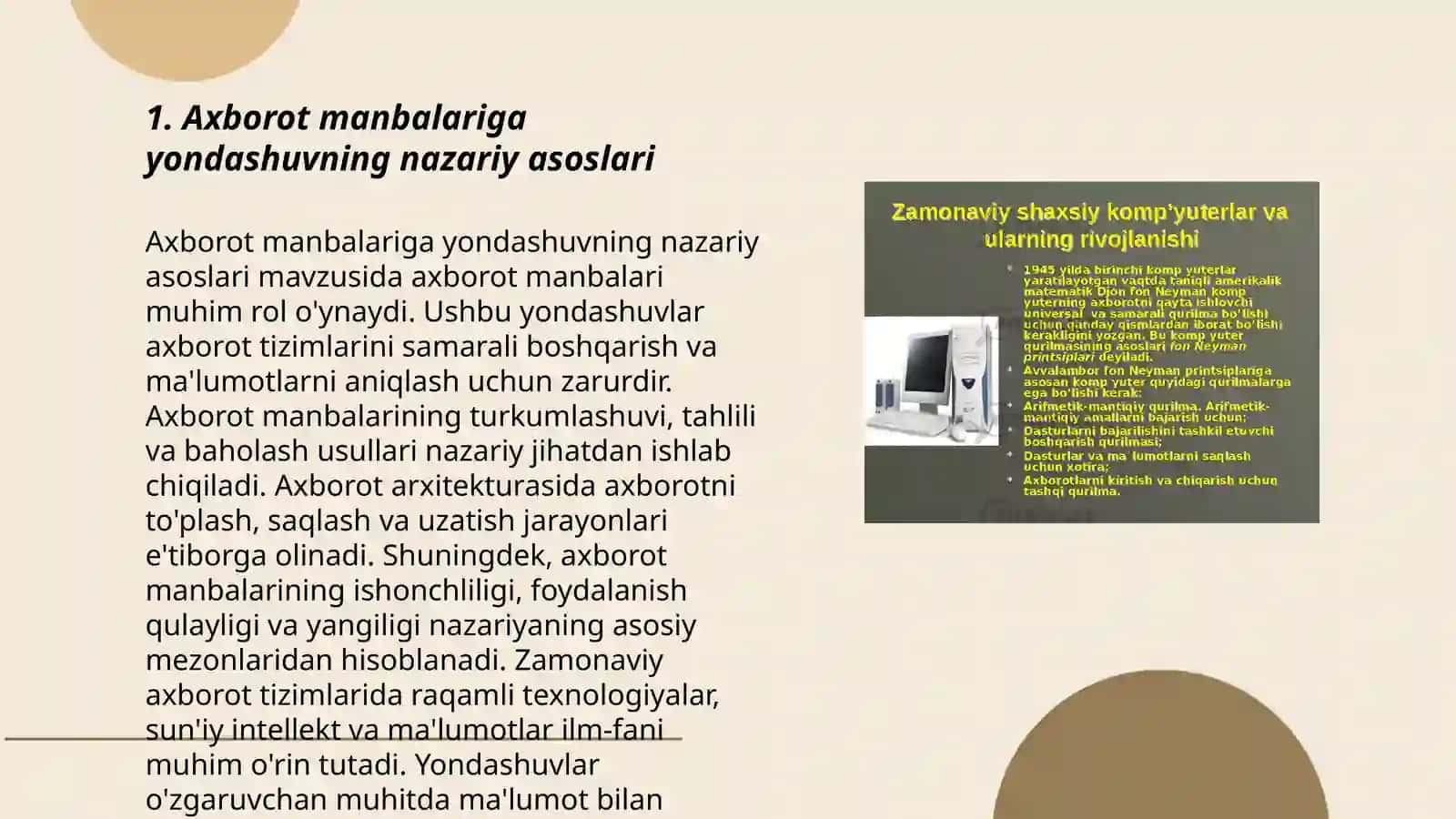 Axborotli manbalarga tahlili yondashuv,nazarya va amaliyot 3