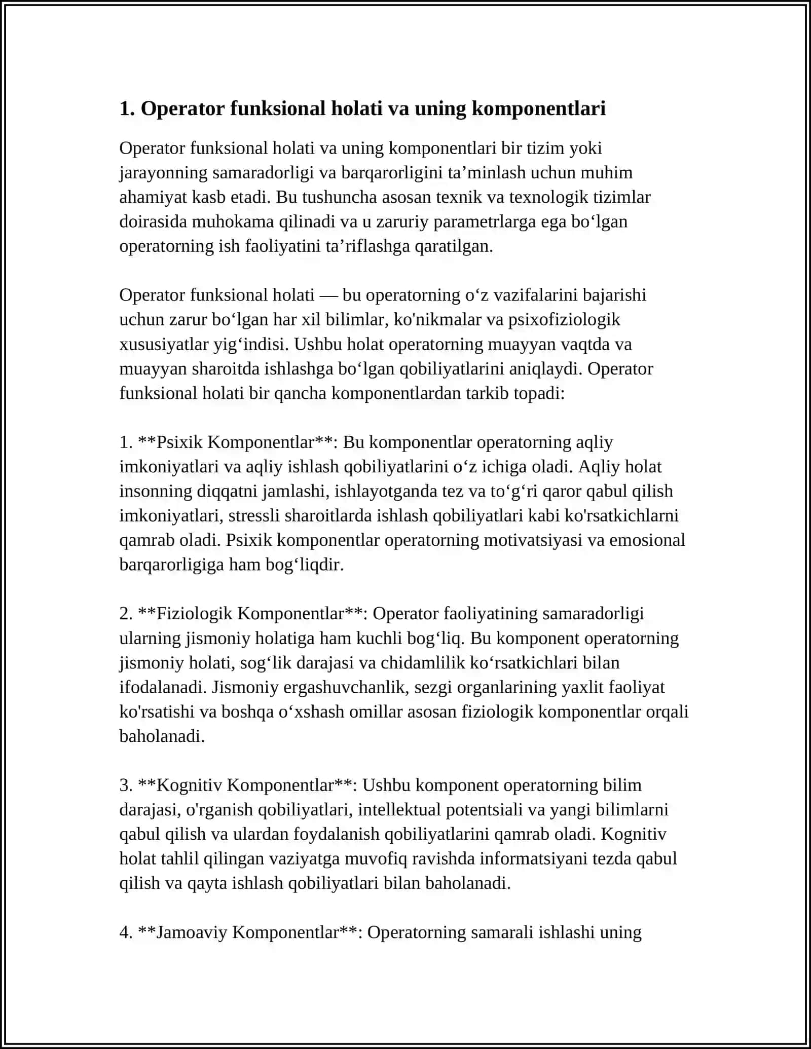 OPERATOR FUNKSIONAL HOLATINI TAHLIL QILISH 3