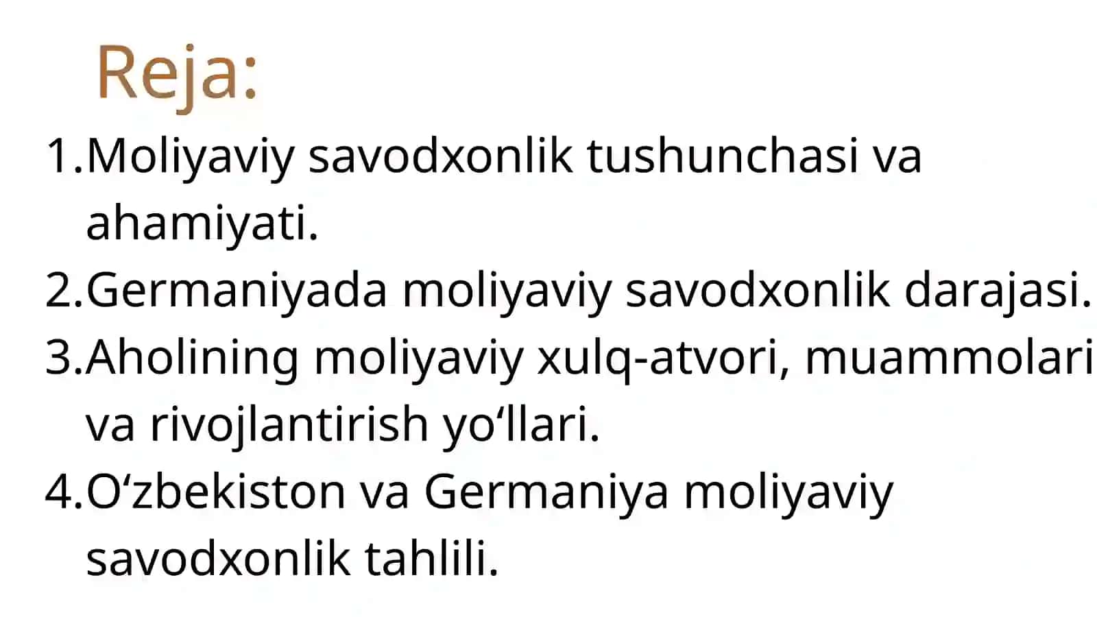 Germaniya aholisining moliyaviy savodxonligi 3