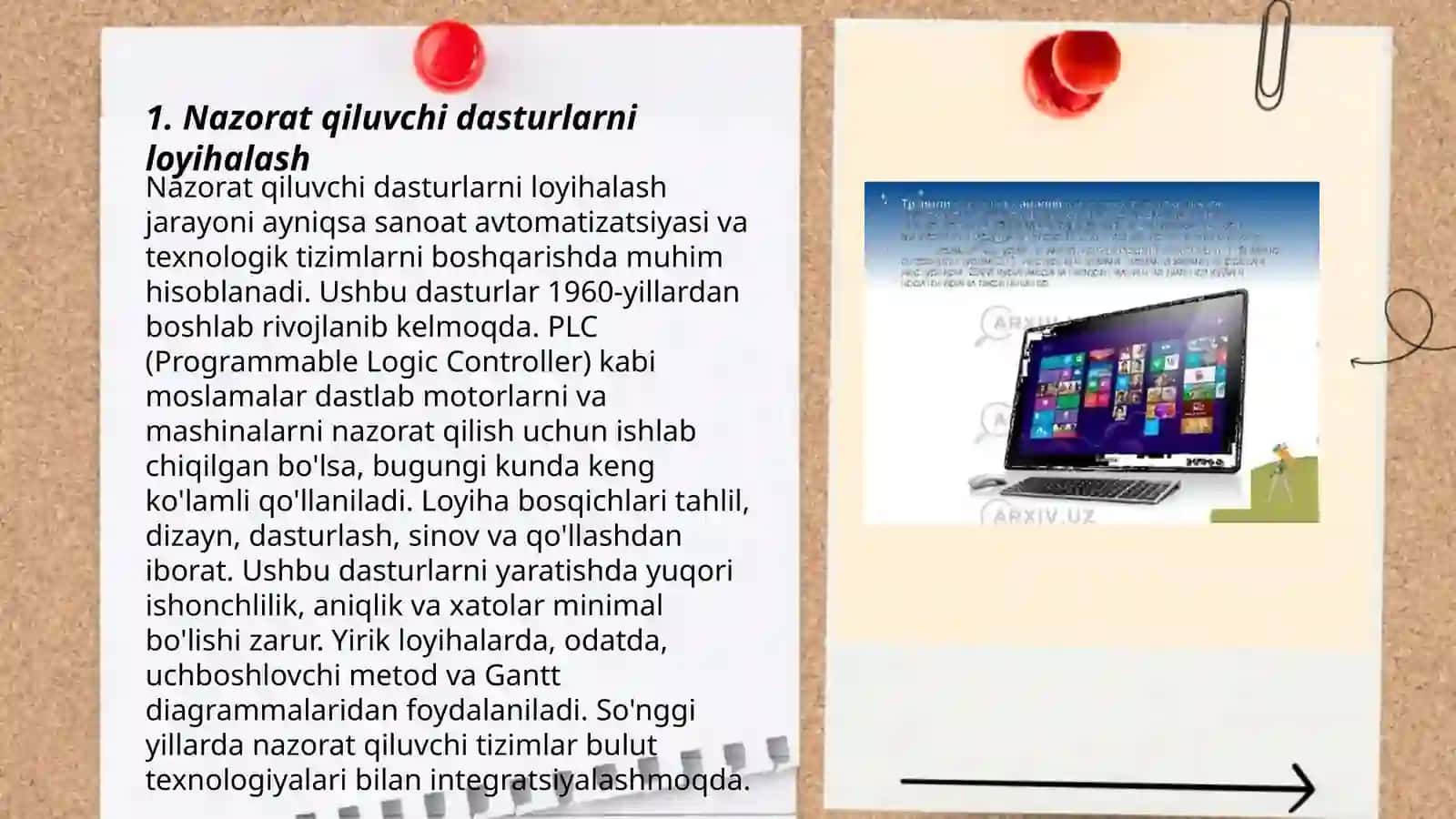Nazorat qiluvchi dasturlar va ularning yaratish texnologiyasi 3
