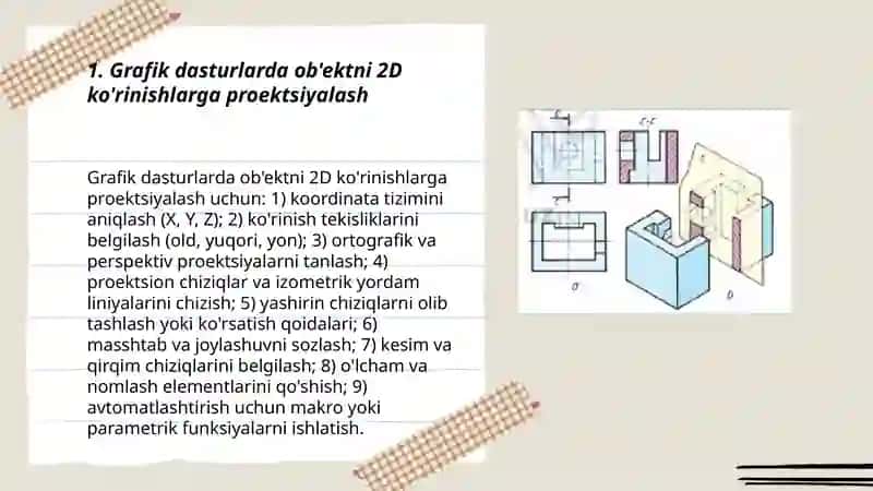 Grafik dasturlar bilan qirqimlar va kesimlar yaratish 3