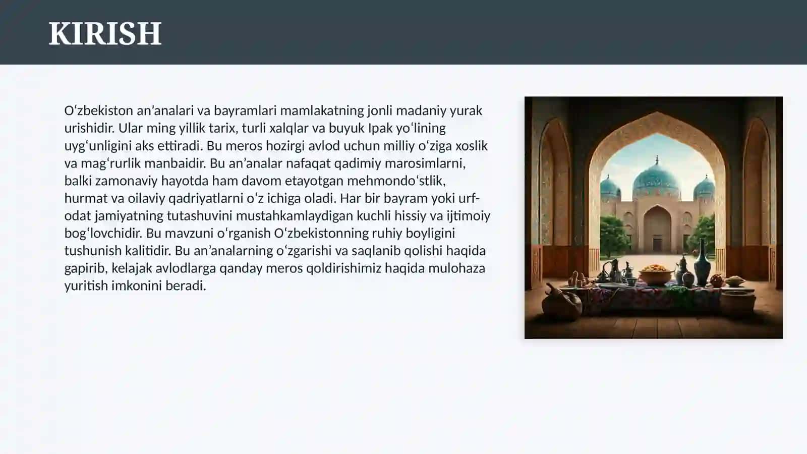 TRADITIONS AND HOLIDAYS OF UZBEKISTAN 3