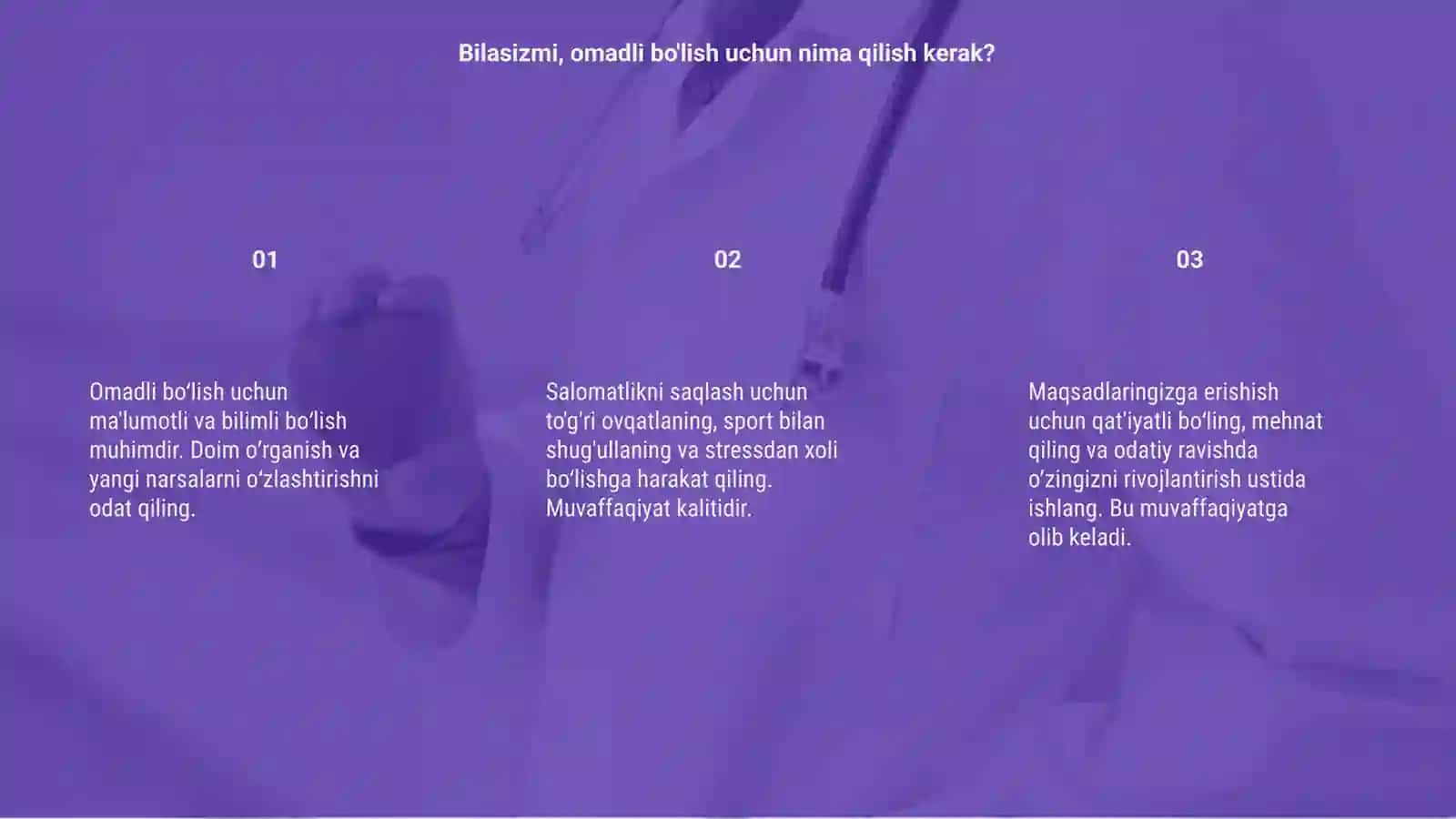 Mukammallikka yechim 3