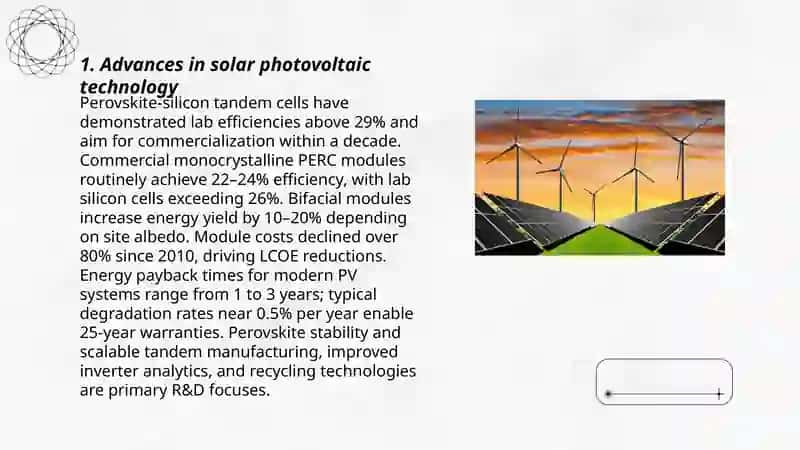 Advances in solar photovoltaic technology 3
