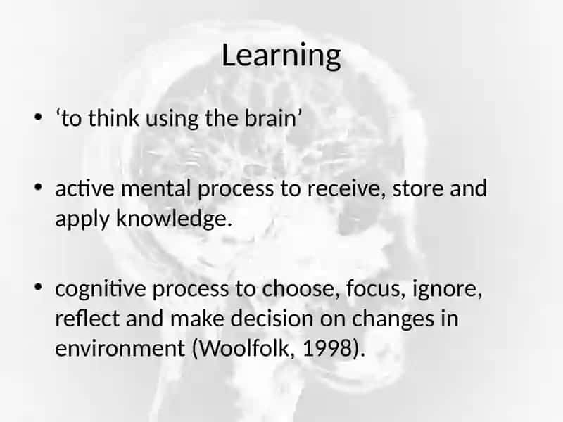 Cognitive Learning Theory 3