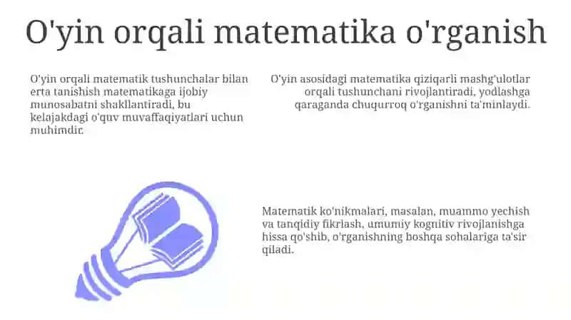 Erta Ta'lim Uchun Matematika Asoslari 3
