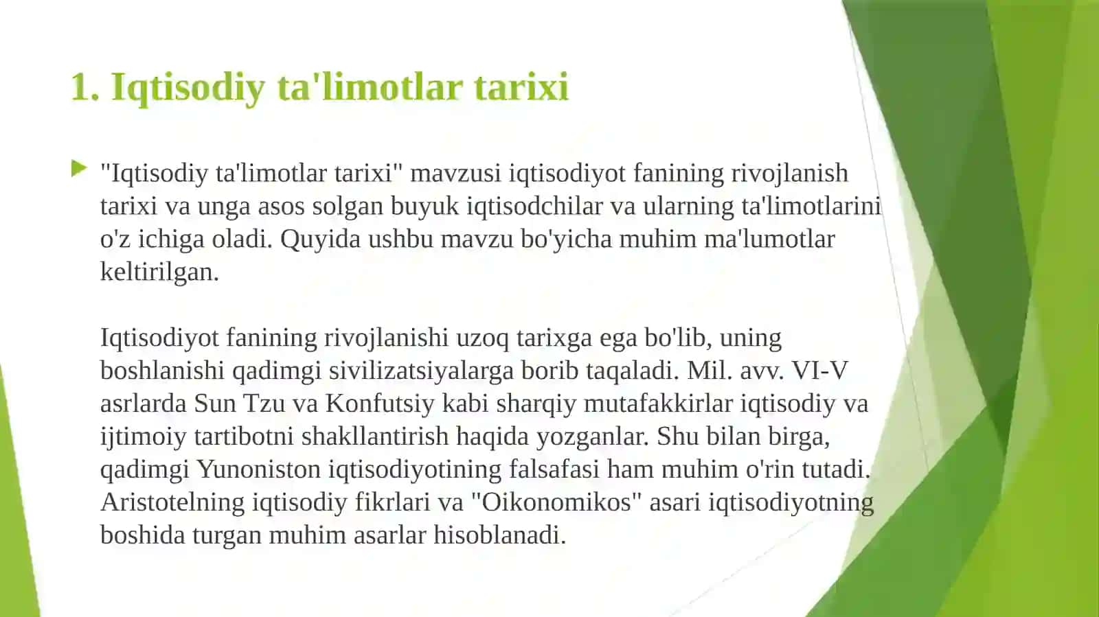 Iqtisodiy ta'limotlar tarixi 3