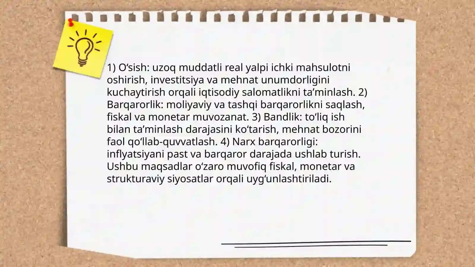 Makroiqtisodiy siyosatning maqsadlari va ularning o‘zaro muvofiqlashtirilishi 3
