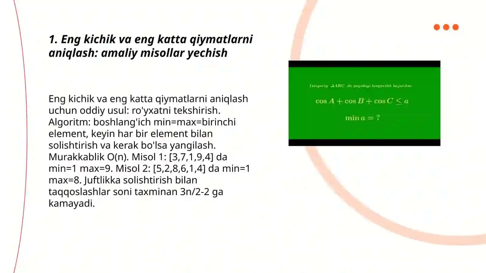 Kompyuter tarmoqlari va internet tizimida ishlash Mustaqil o'zlashtiriladigan mavzular 3