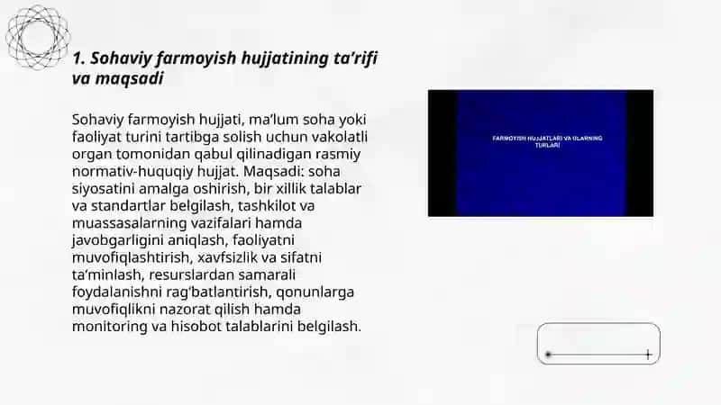 Sohaviy farmoyish hujjatlarining xususiyatlari 3