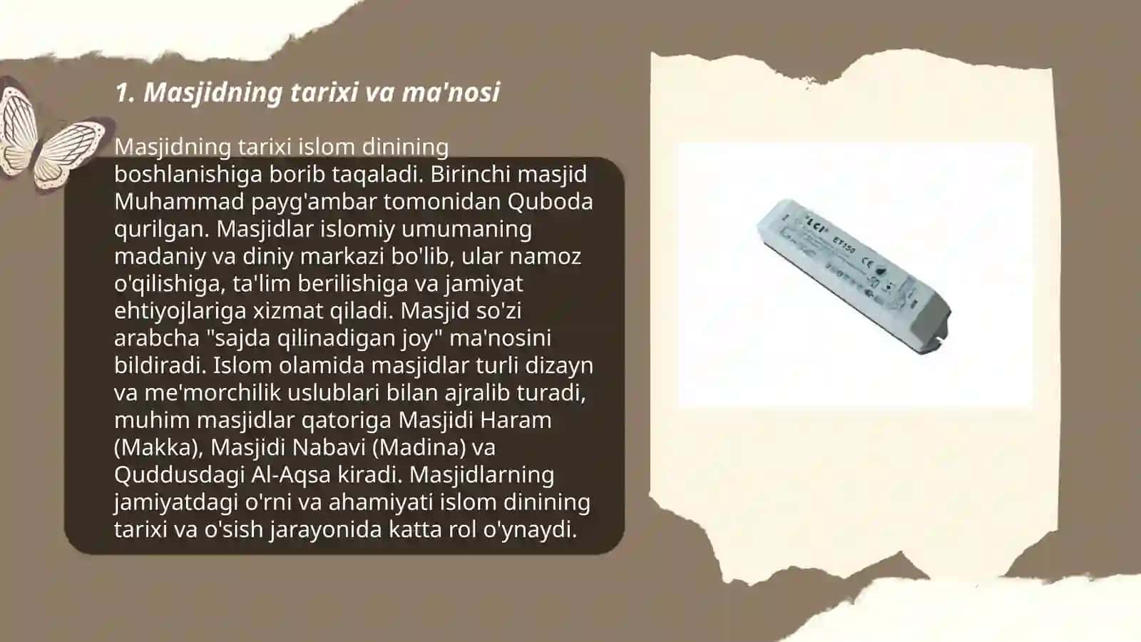 Masjid, madrasa, ma’had, cherkov, sinagoga va boshqalar haqida taqdimot tayyorlash 3