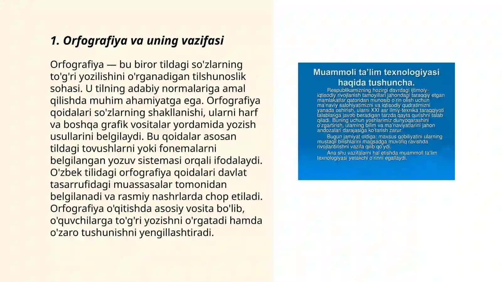 Orfoepiyani vazifasi va u haqida tushuncha 3