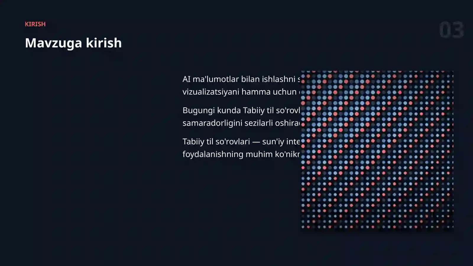 AI ma'lumotlar bilan ishlash 3