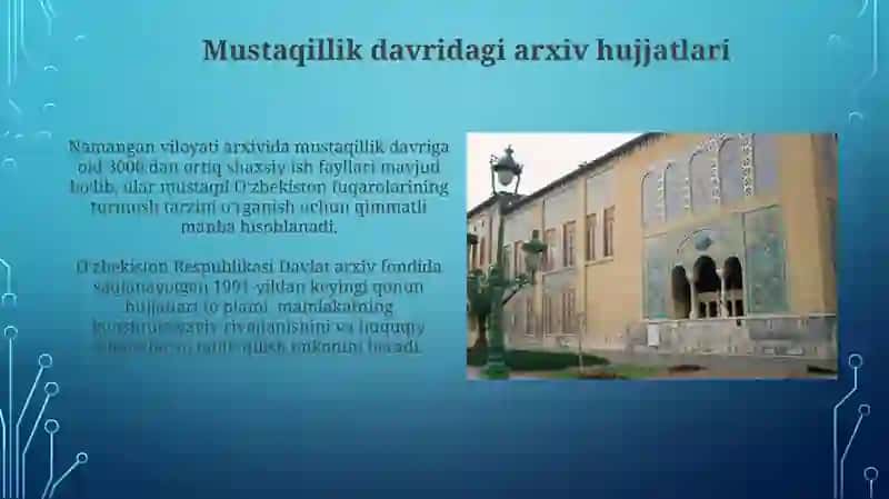 Mustaqil Oʻzbekiston arxiv ishi 3