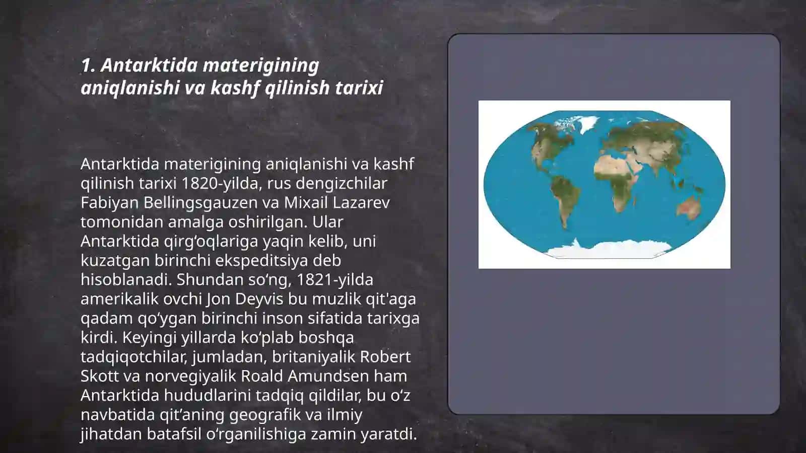 Antarktida materigining geografik o'rni o'rganilishi 3