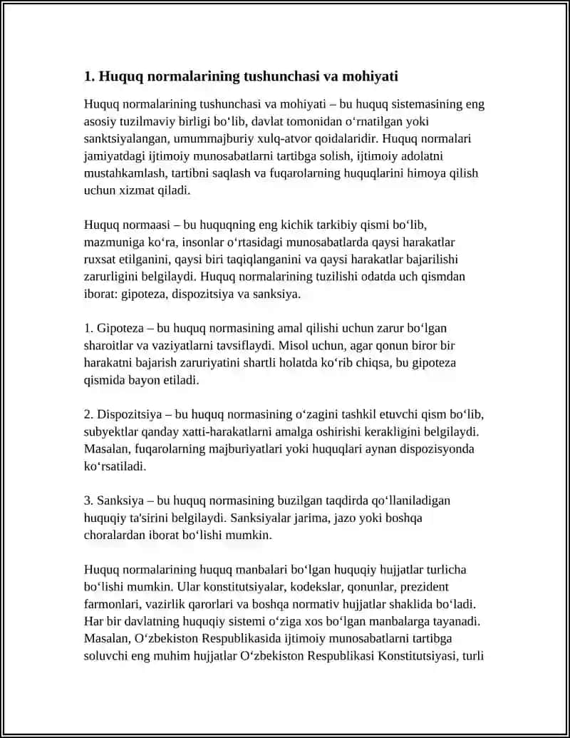 HUQUQ NORMALARI TUSHUNCHASI BELGILARI 3