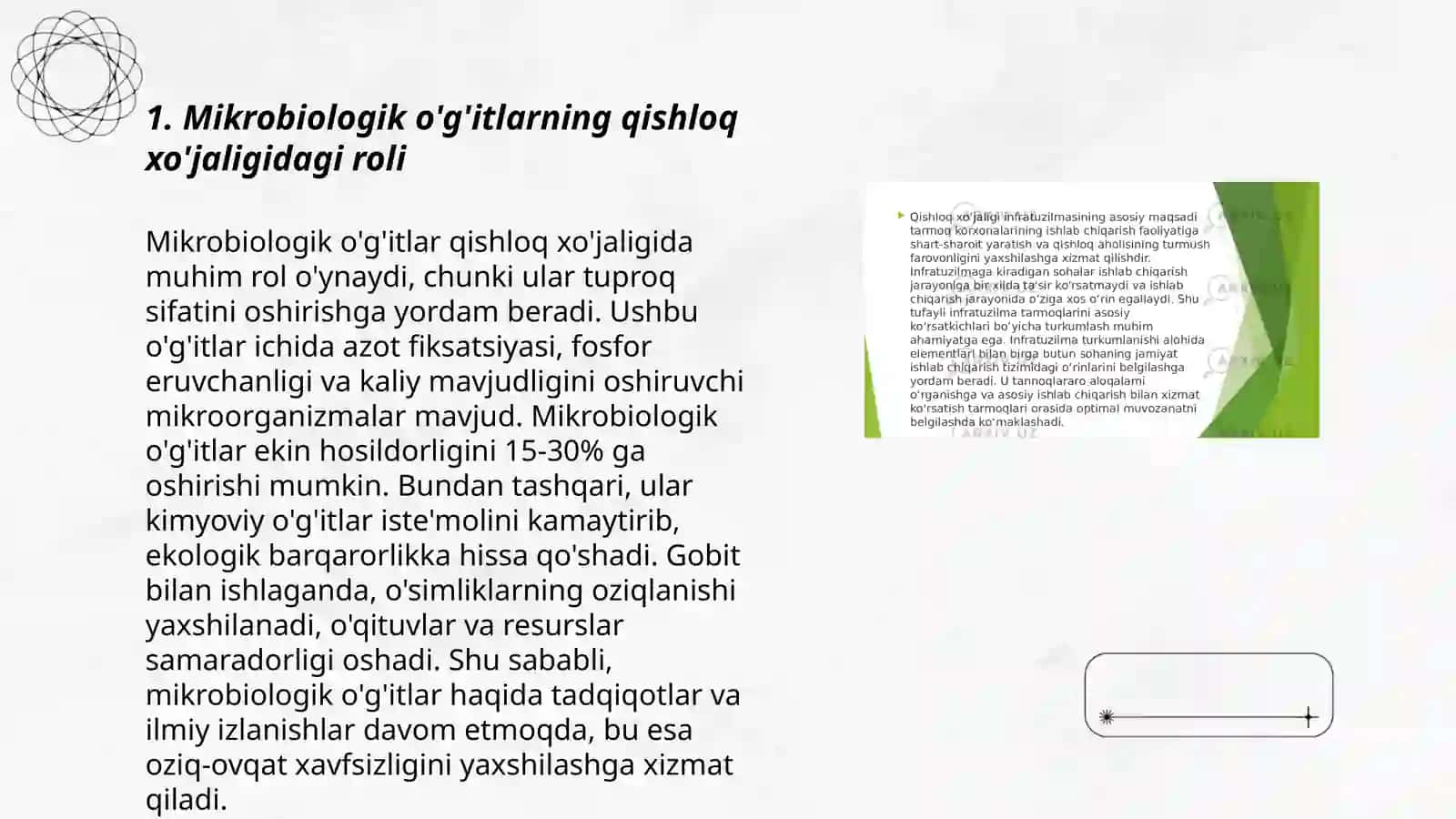 Mikroorganizmlarning qishloq xoʻjaligidagi ahamiyati 3