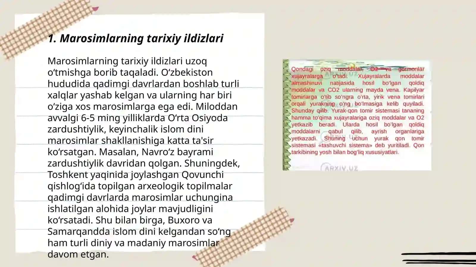Marosimlar va ularning xalq hayotidagi oʻrni 3