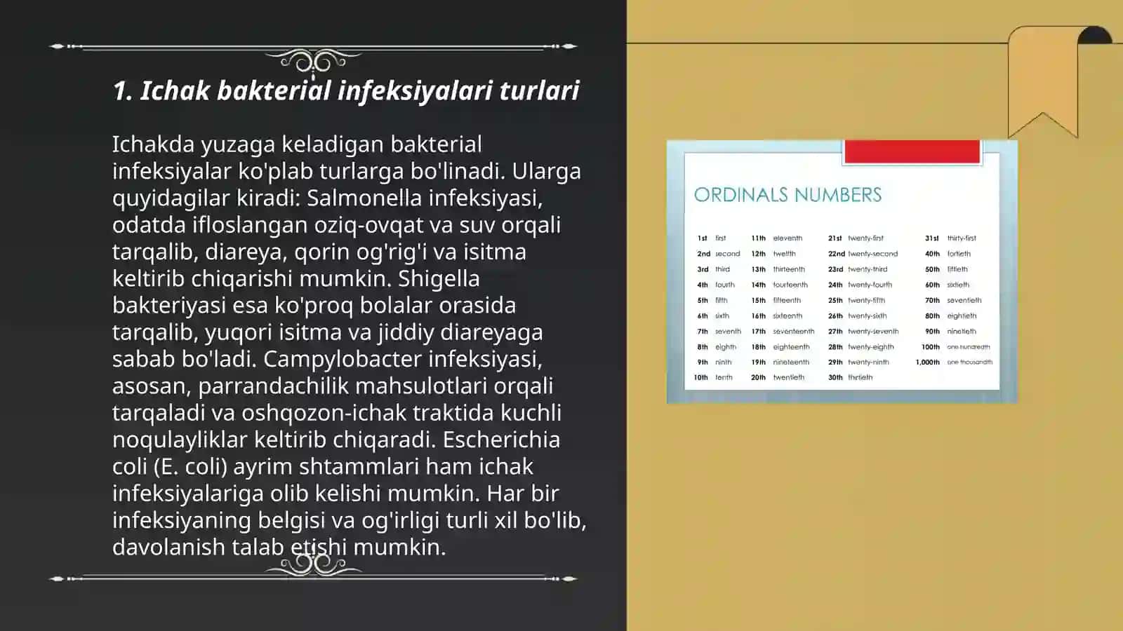 Ichak bakterial infeksiyalari va oğiz bõshliğidagi õzgarishlar 3