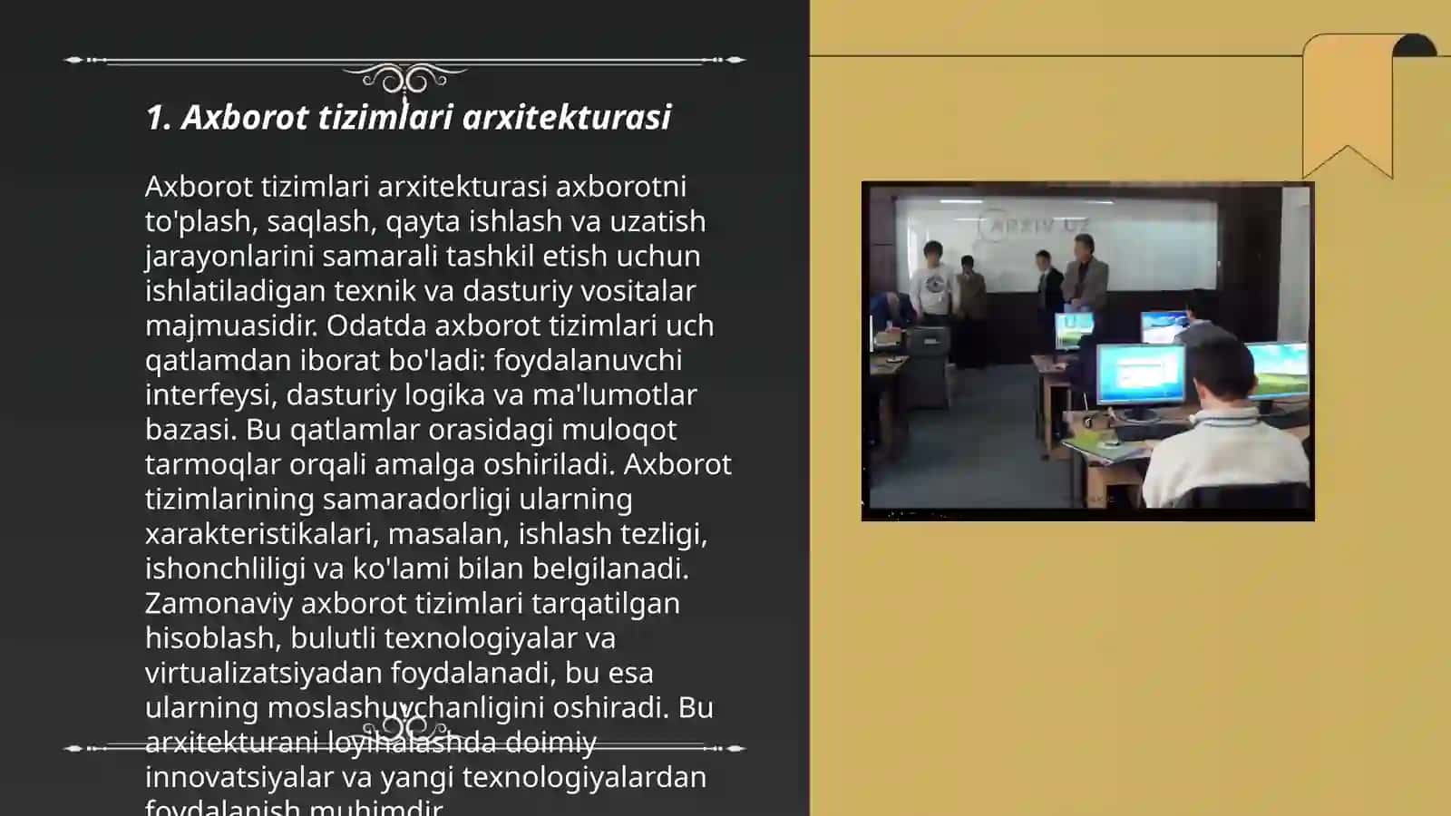 Axborot tizimlari arxitekturasi 3